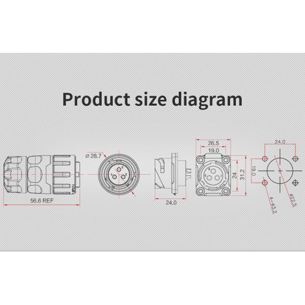 Cnlinko Ym20 Series 2 3 4 5 6 7 9 12 14 Ip68 Pin Waterproof Wire Connector Male Female Circular Aviation Connector Connector