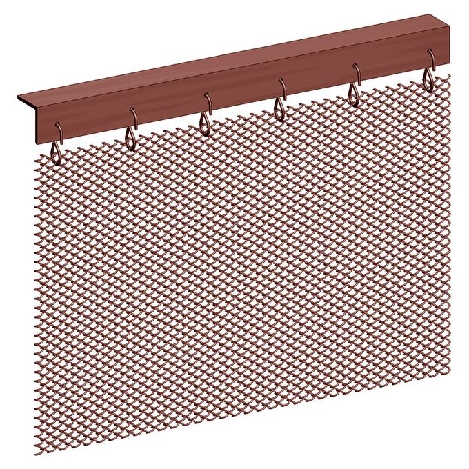 Aluminum Coiled Wire Fabric For Exterior Patio Divider With Custom Configurator Service