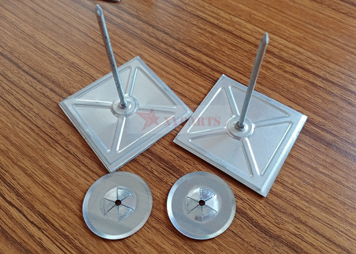 2.5" Self Adhesive Insulation Fastener Pins For Fiberglass Duct Wrap On Sheet Metal