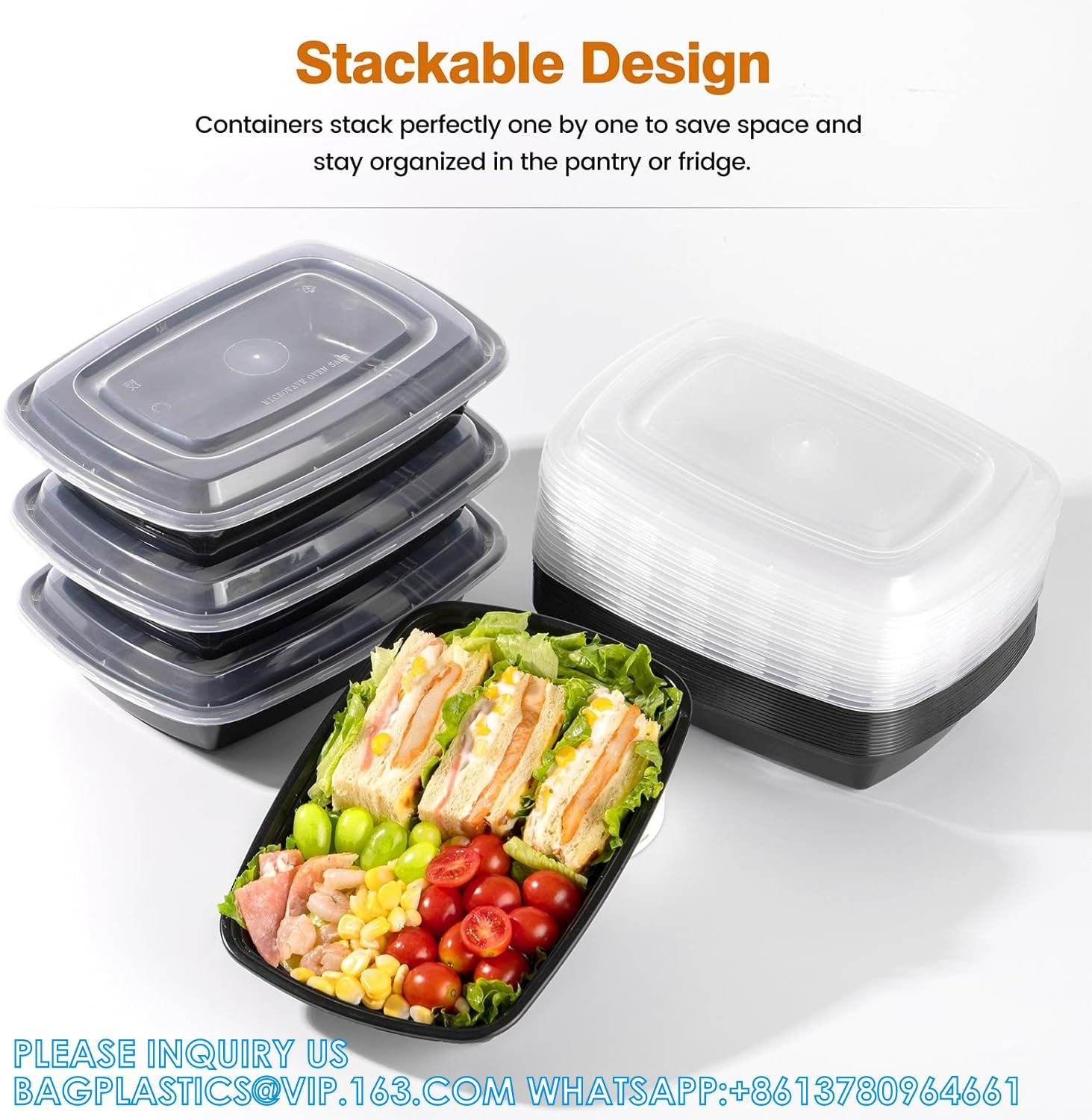 Compartment Meal Prep Container Pack - 32oz Food Storage Containers With Lids - Microwave, Freezer And Dishwasher