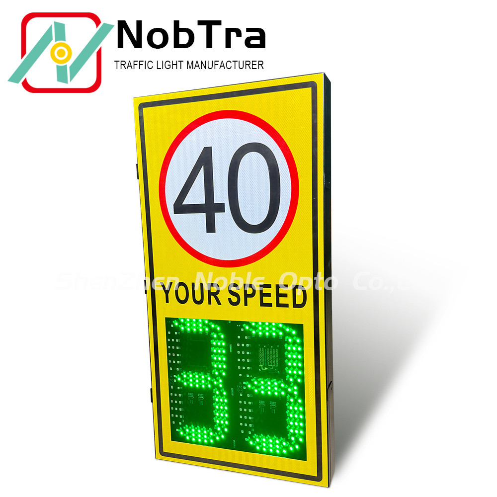 3 Digit Speed Limit Signs Speed Measurement Range 1KM/H-250KM/H Ideal for 2.5-4 Meters Installation and Speed Control