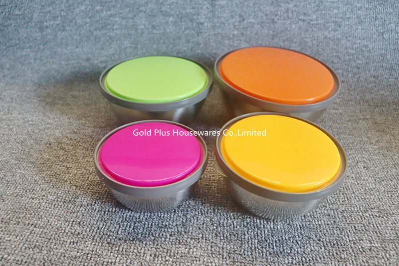 Keep Food Fresh 8pcs Stainless Steel Salad Bowl With Sealing Cover