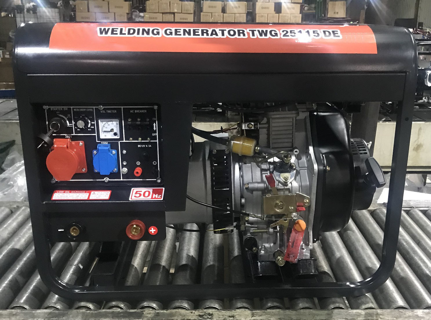 220A 7KW ARC Diesel Powered Welder , Welder Generator Machine Single Cylinder Engine