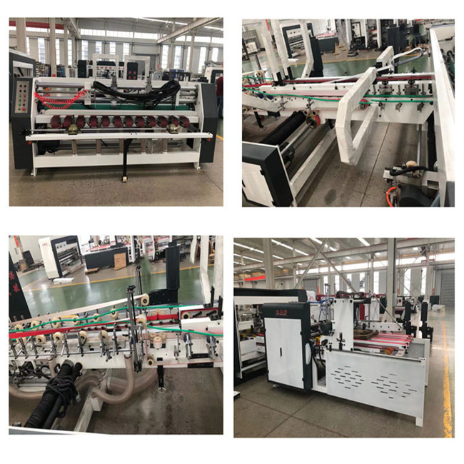 Carton Box Automatic Folder Gluer 1000mm Vacuum Suction Feeding