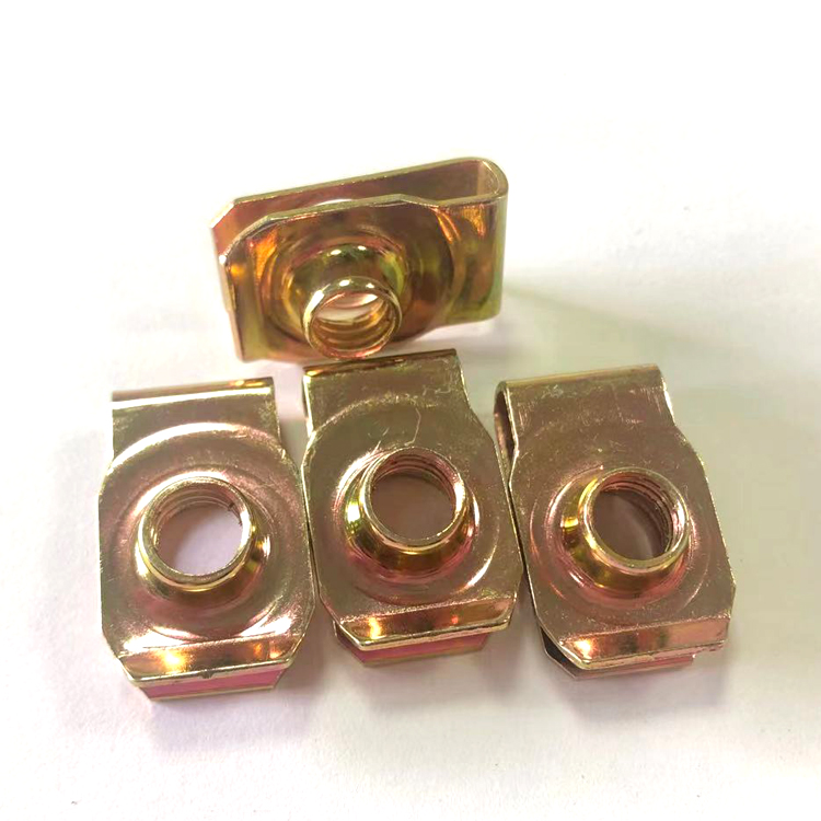 DIN34818 M6 Spring Slice Nuts Speed U Clip Spring Nut Sheet Spring Nuts With Tapping Screw Thread