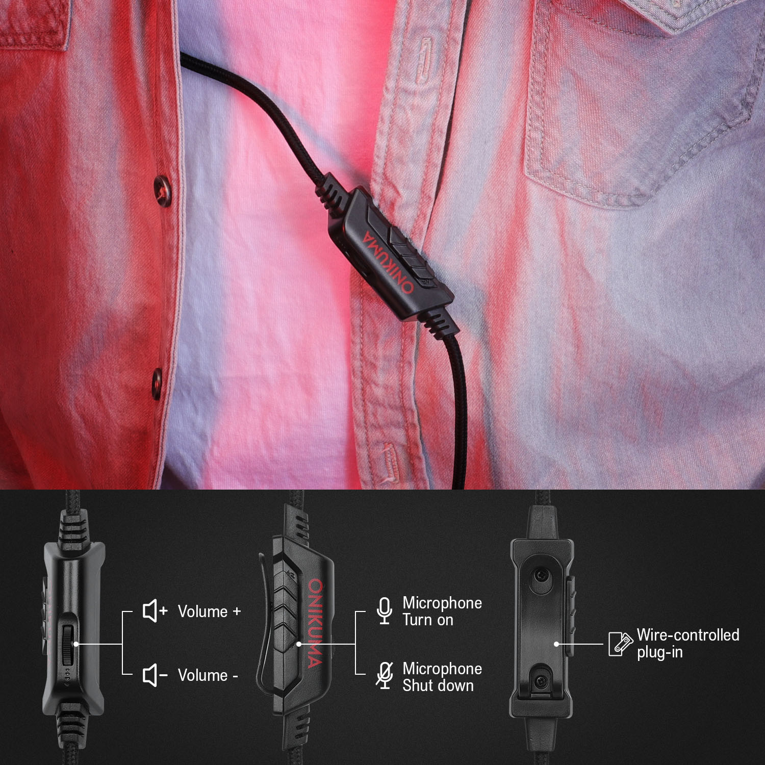 FCC 20000Hz DC5V Surround Sound Gaming Headset For Pubg Game