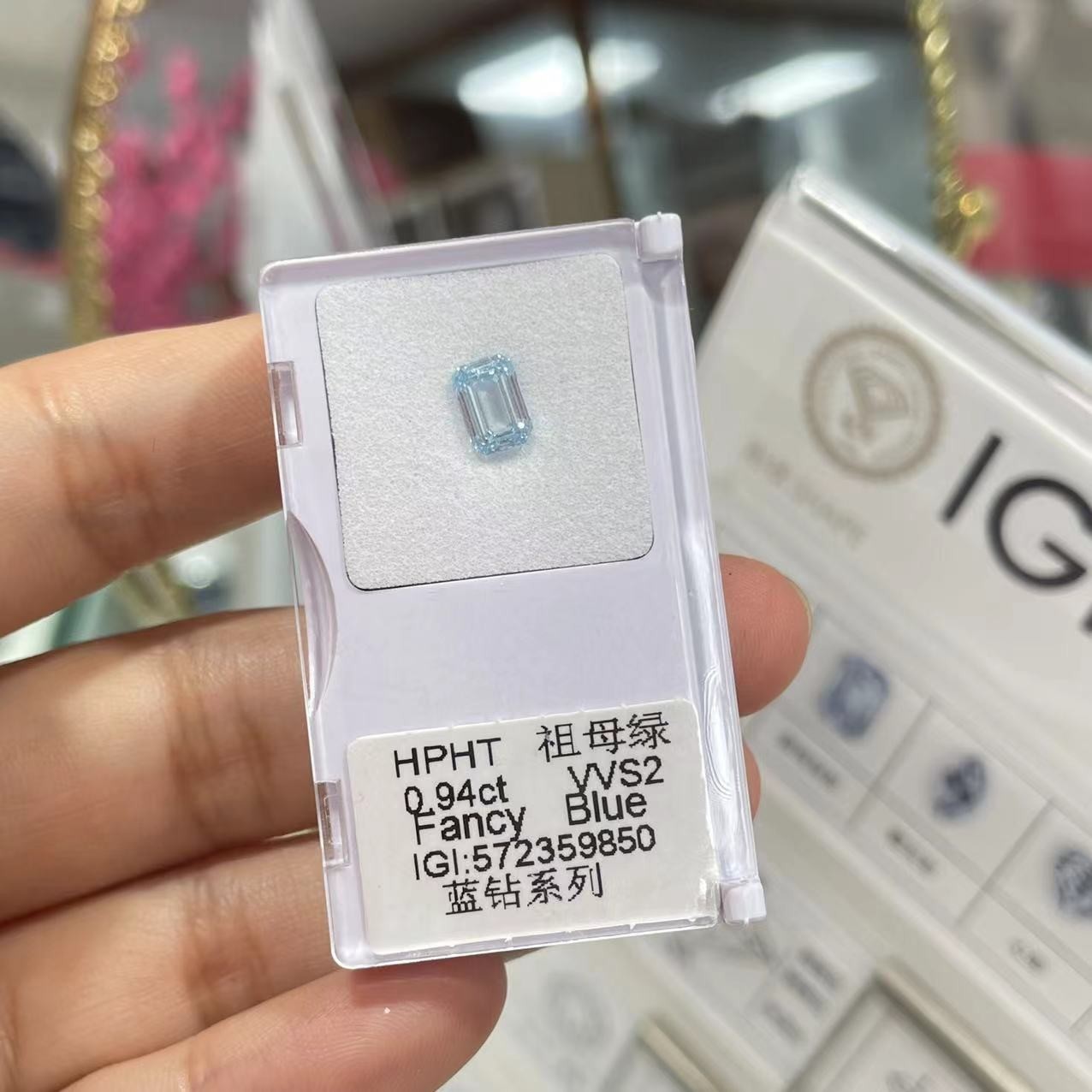 Small Lab Grown Blue Diamonds 0.6ct 0.7ct 0.8ct 0.9ct IGI Certificate