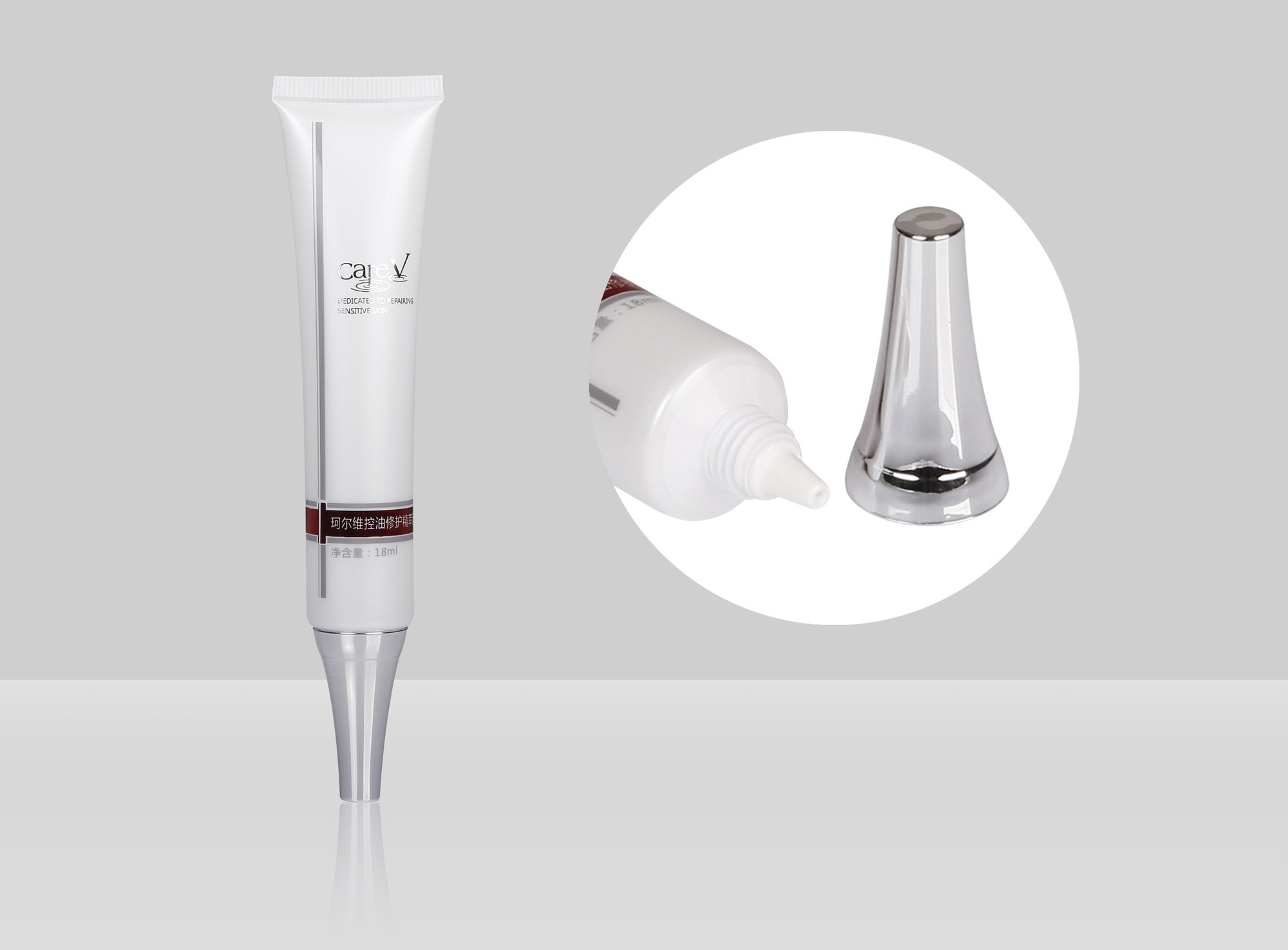 10-30ml D22mm Custom Cosmetic Tubes Eye Cream Plastic Empty Cosmetic Squeeze Tubes With Nozzle