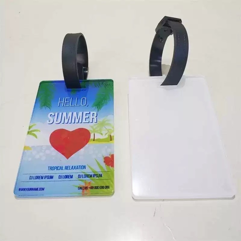 Anti Loss Personalized Acrylic Luggage Tag Blanks For Sublimation Photos Printing