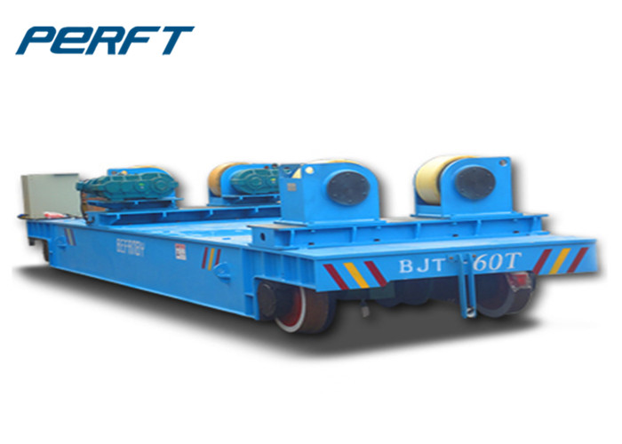 battery motorized die and mold coil transfer car with rollers on rails for coils transportation