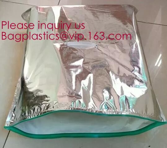 Aluminum Foil Cooler Bag Thermal Bag for Fruit Chocolate Frozen Food Delivery,Cooler Bag 4inches, 6inchs, 8inchs, 10inch