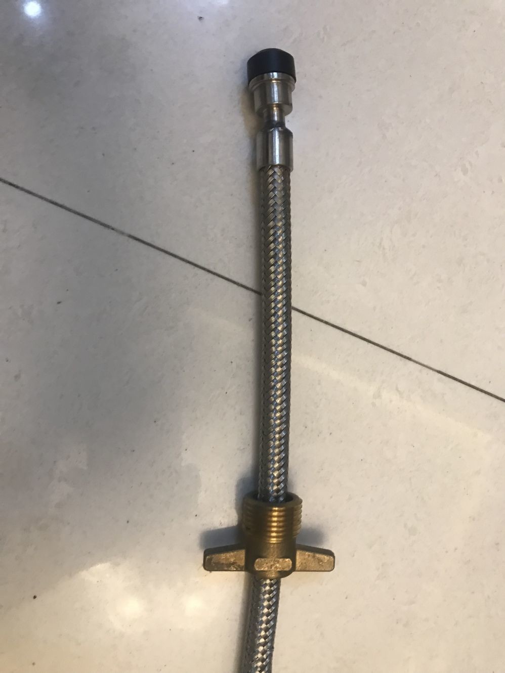 Gas tube 304 accordion pipe bellows separator three way cock tube tap