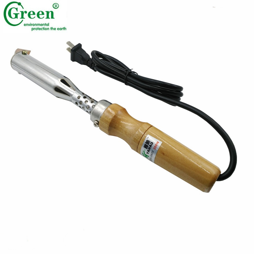 Wooden Handle Electric Soldering Iron , 200W Temperature Controlled Soldering Iron