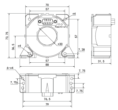Mastek MCTH200A 200A High-Accuracy Current Sensor 0.01% Error Rate For Wind Energy , EVs & Missile Systems