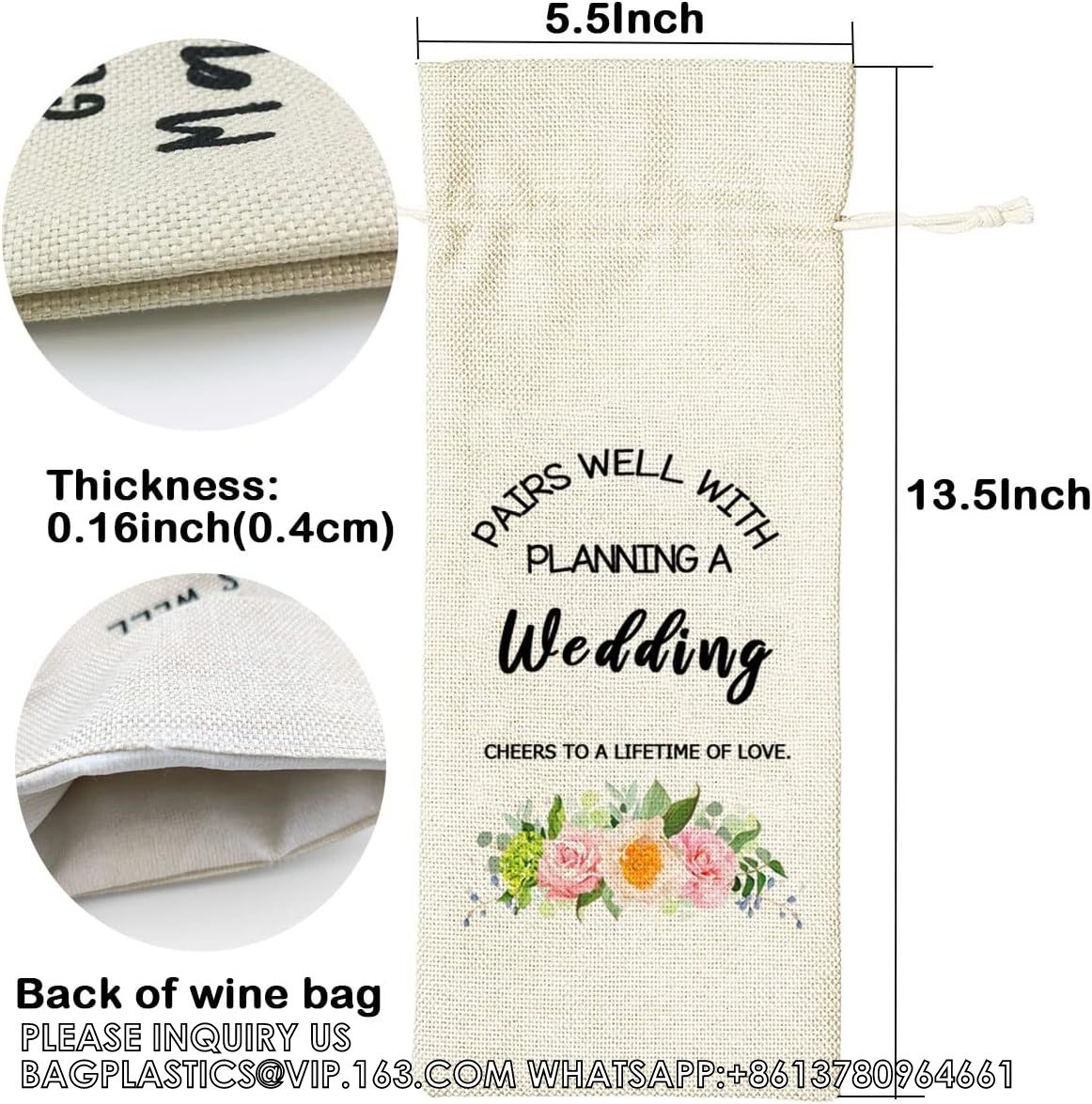 Gift Promotion Gifts For Coworkers Wine Bag Goodbye Farewell Leaving Gift For Coworkers Boss Employee Drawstring