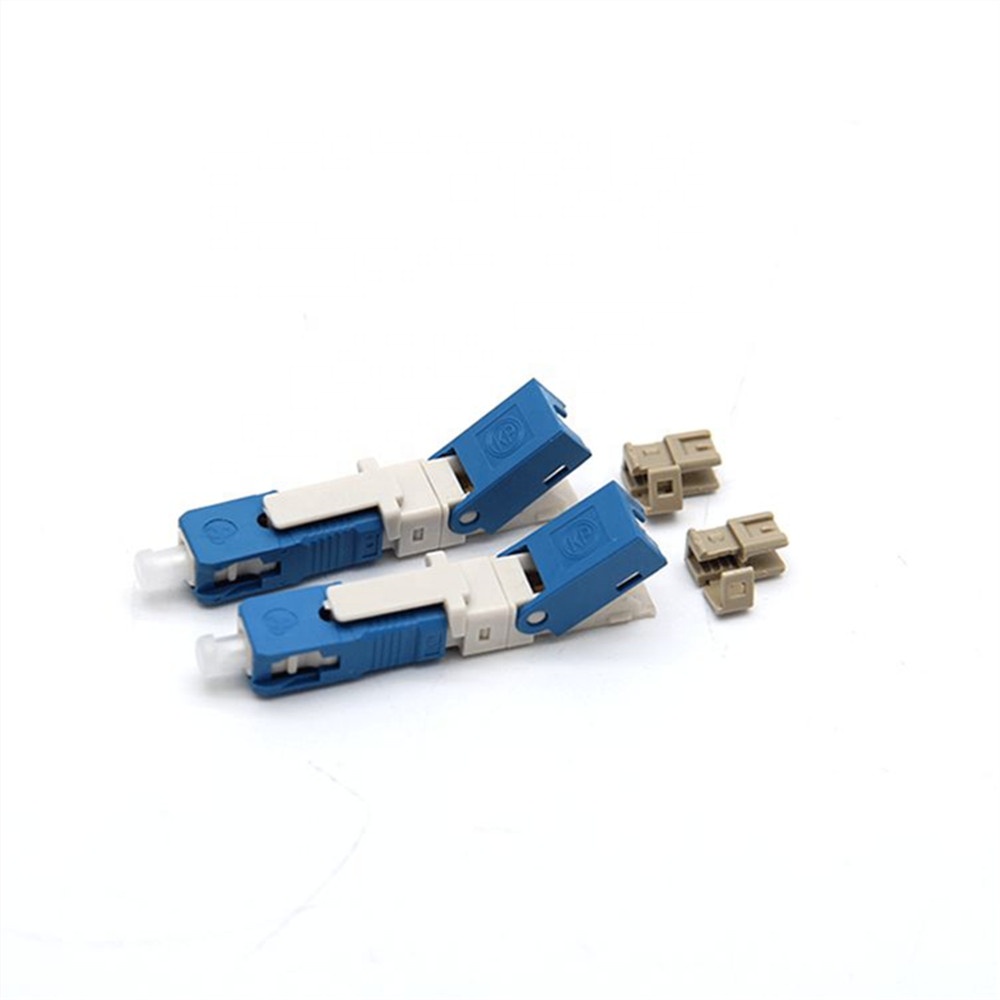 FTTH Field Assembly Optical SC Quick Release Connector G657A Blue Color