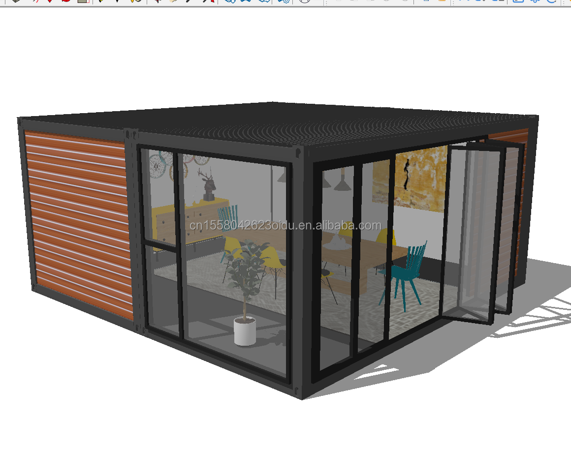 Galvanized Steel Bending 180g 20ft Double-Story Wooden Cabin Modular Prefab House for Urban Living or Vacation Rentals