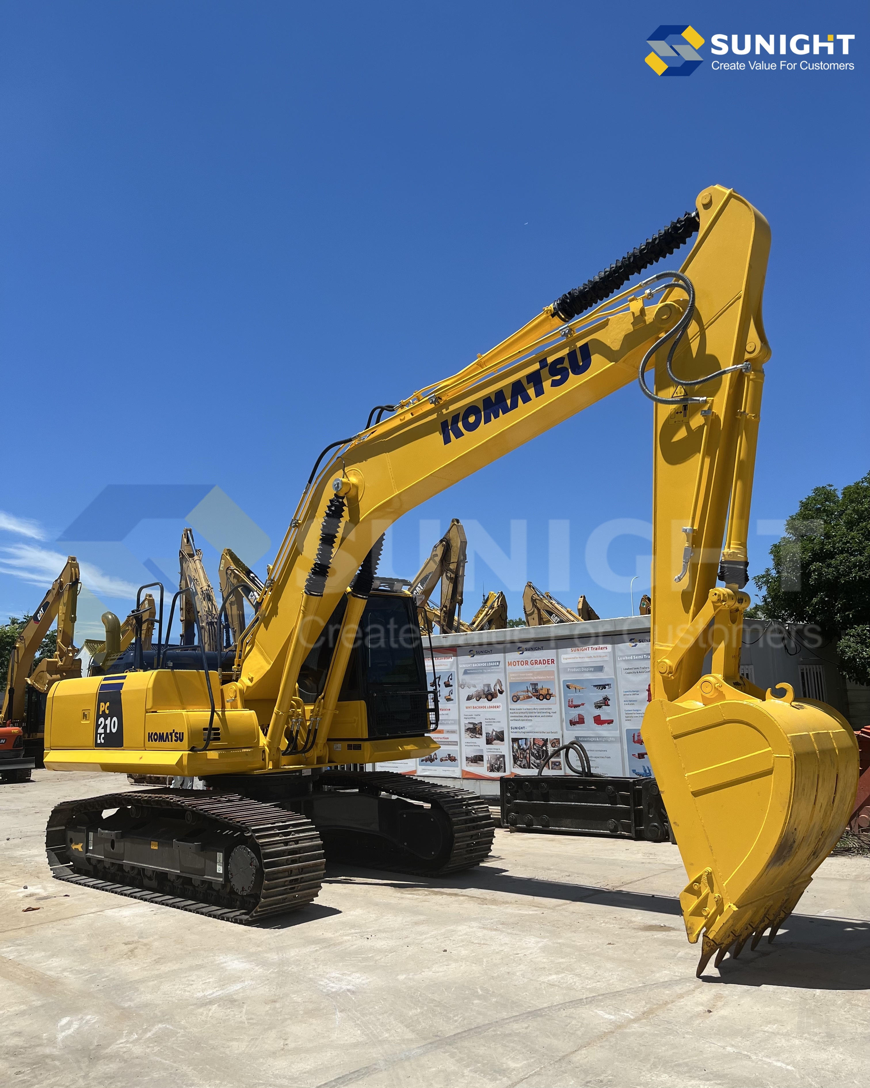 Hot Selling Used Komatsu PC210LC Hydraulic Crawler Excavator 21 Ton Large Excavator PC210LC Second-Hand Digger