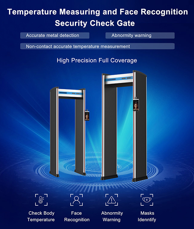 Walk Through Digital Shockproof Infrared Thermometer Door Full Body