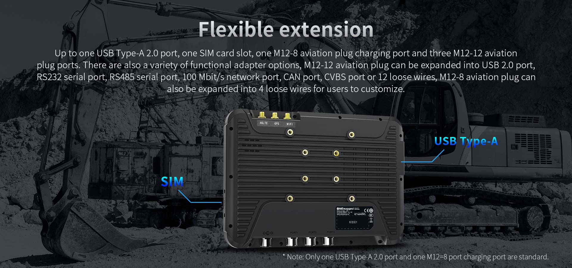 8" Android 12 Portable PC ONERugged V80T with Octa-Core Processor NFC and 1000nit Display