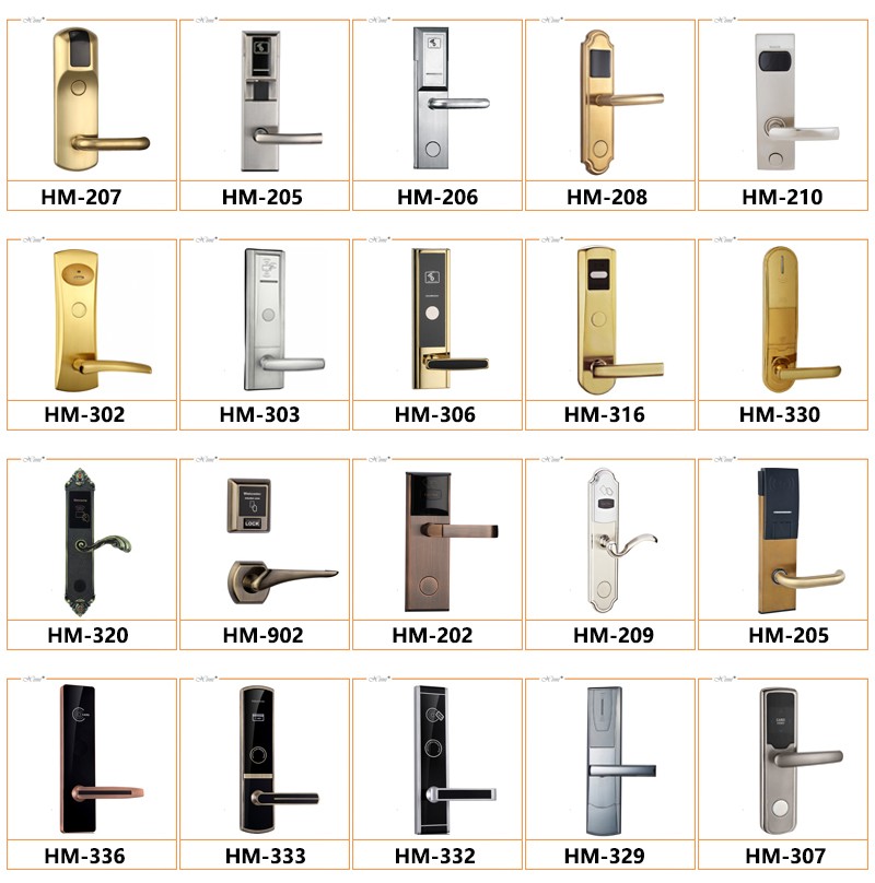 HM-337 High Quality Stainless Steel Electric Hotel Door Lock Product EM4305/M1 Card Lock System