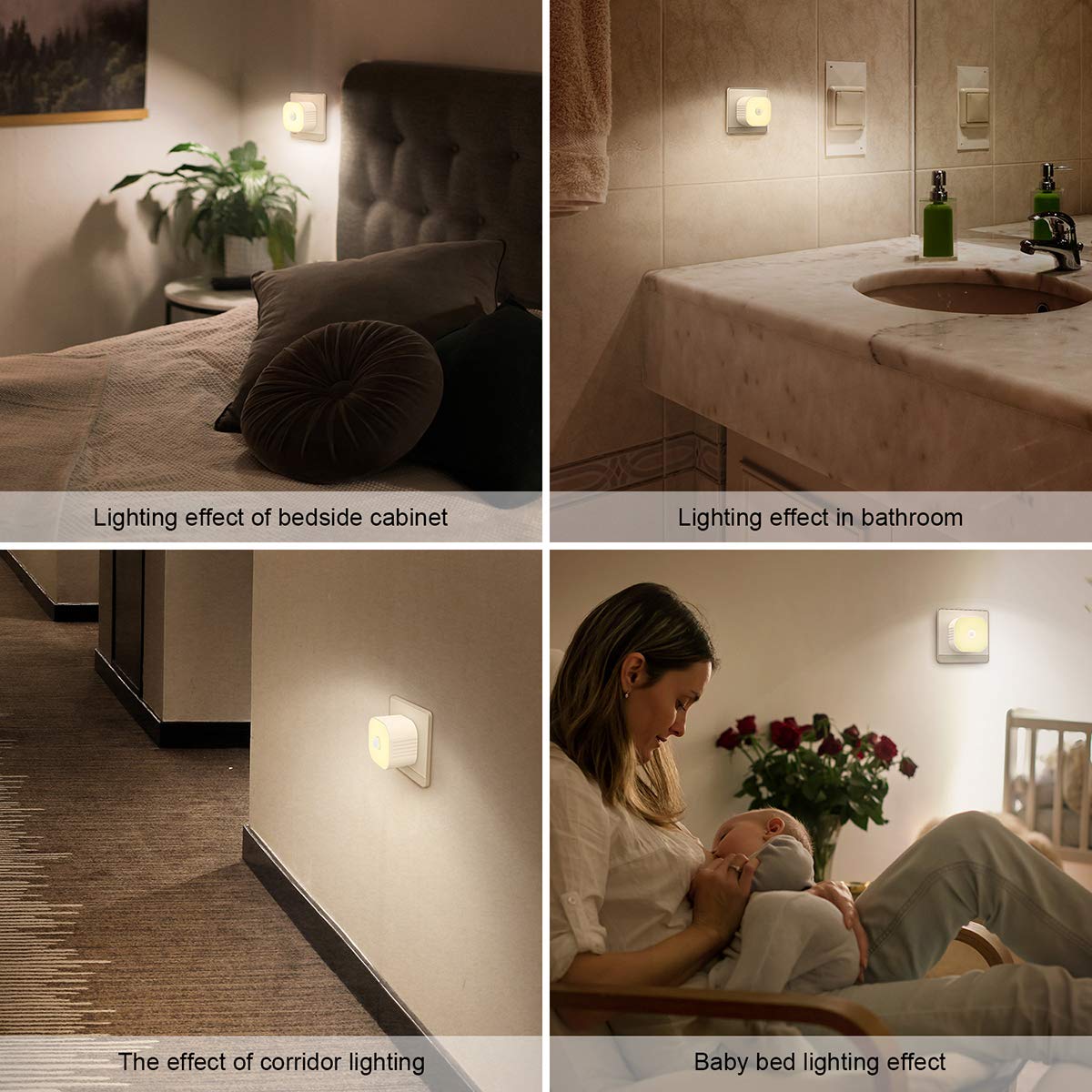 Led Night Light With Dual USB Charger