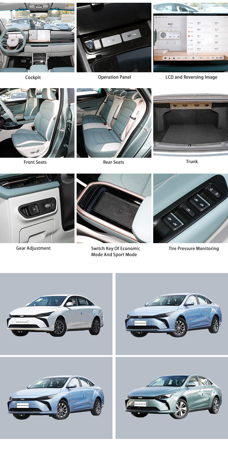 EV Used Geely Car Electric 4 Wheel Drive Sedans Vehicles Geometry G6