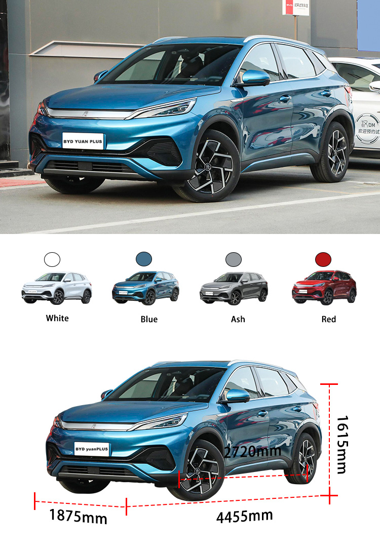 New Energy Electric Four Wheel Drive SUV Car Safety 510km BYD Yuan Pro