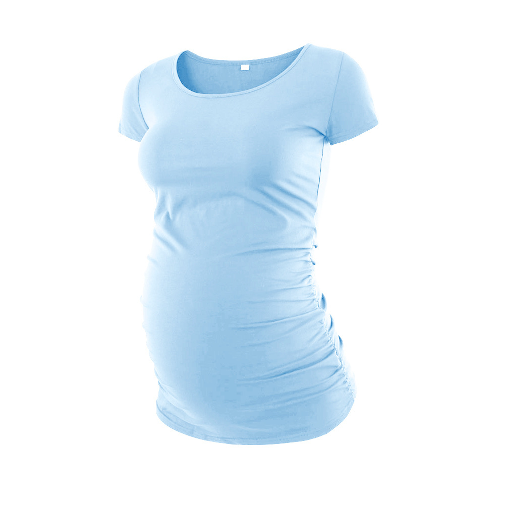 newest design custom made cotton cheap blank wholesale maternity t shirts