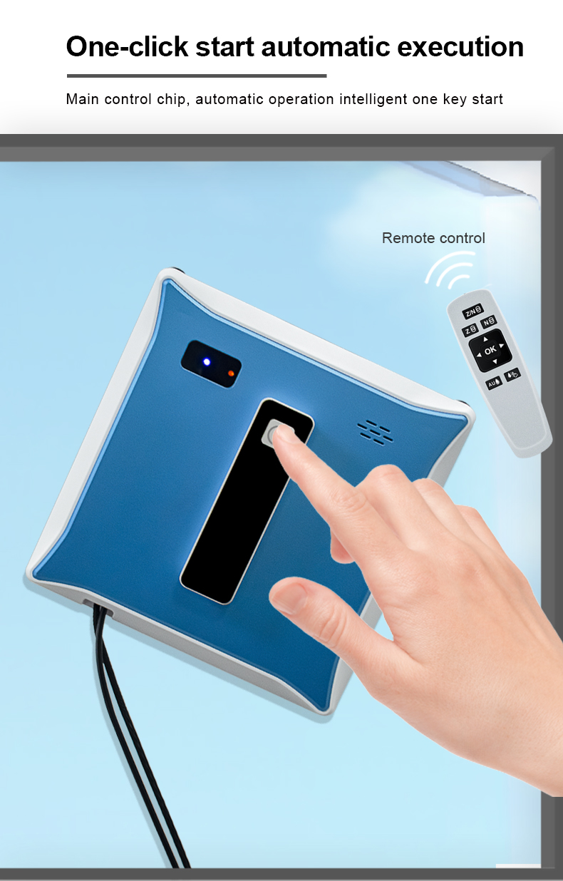 500MAh Smart Window Cleaning Robot US Plug 60Hz Window Cleaner Robot
