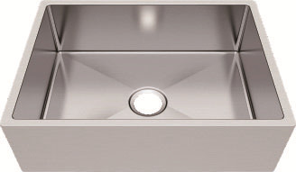 Rectangle Bathroom Sink Brushed Surface Treatment With Single Hole / Single Stainless Steel Kitchen S