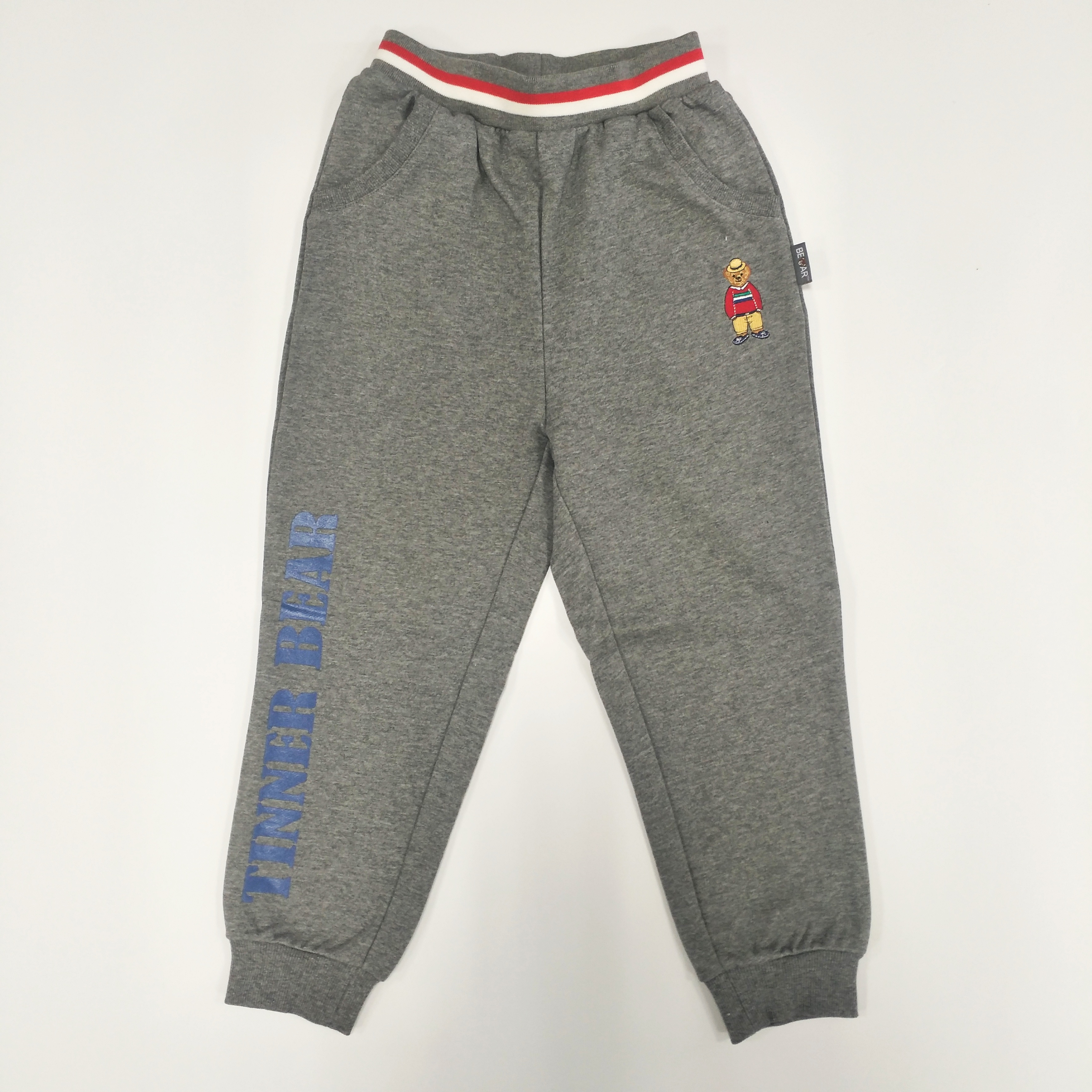 Breathable Warm Cotton Full Length Jogging Pants For Children Anti-Pilling