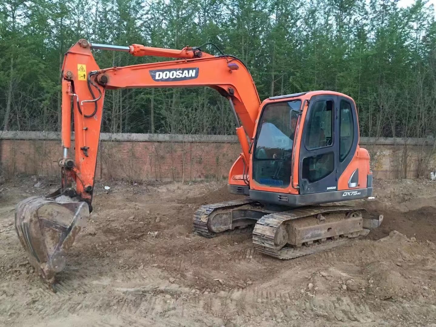 Used DX75 Hydraulic Crawler Excavator, Unpainted Second Hand Doosan Excavator