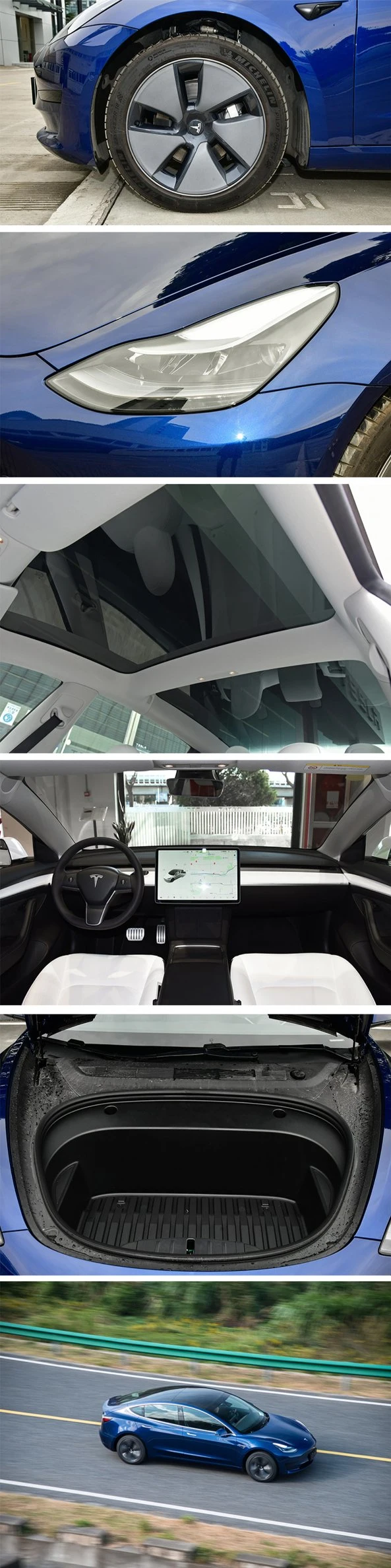 Ridever Export Electric Sedan Vehicle Tesla Model 3 EV Car 556km Battery Range New Car 0km Electric Used Car