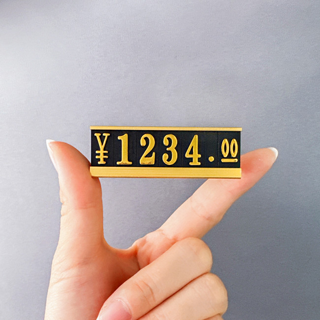 AaL-60-22 Metal Base Plastic Price Display Stand used for displaying product prices in retail stores