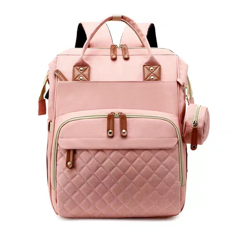 Multi Function Mommy Diaper Backpack With Changing Bed Infant Baby Diaper Bag