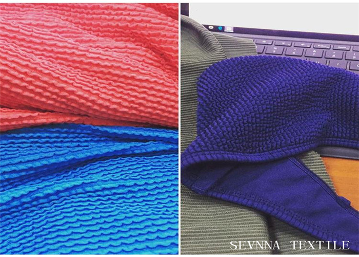 Swimwear Textiles Repreve Fabric Jacquard Textured Knitting 2 Way Stretch