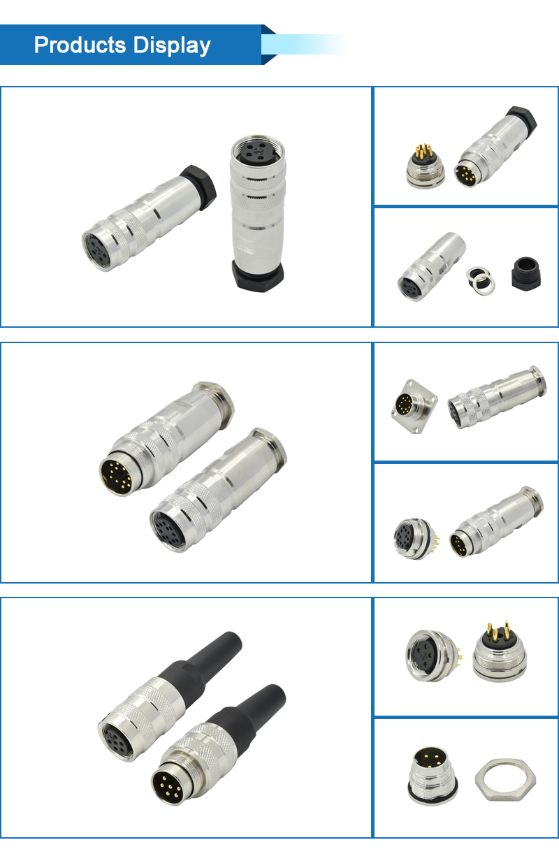 RIGOAL M16 Waterproof Connector 2-3-4-5-6-7-8-12-14-16-19-24-Core Male / Female"