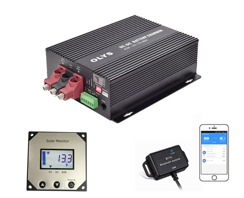RV Boat IP66 820W DC Battery Charger GEL Lifepo4 Dc Dc Charger With Bluetooth