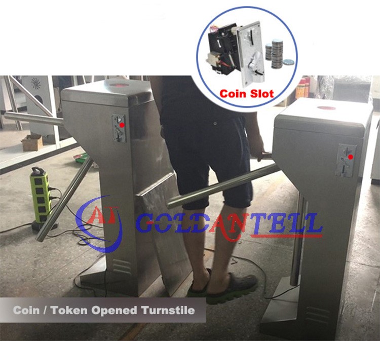 Toilet Swimming Pool Entrance Half Height Coin / Token Operated Half Height Turnstiles