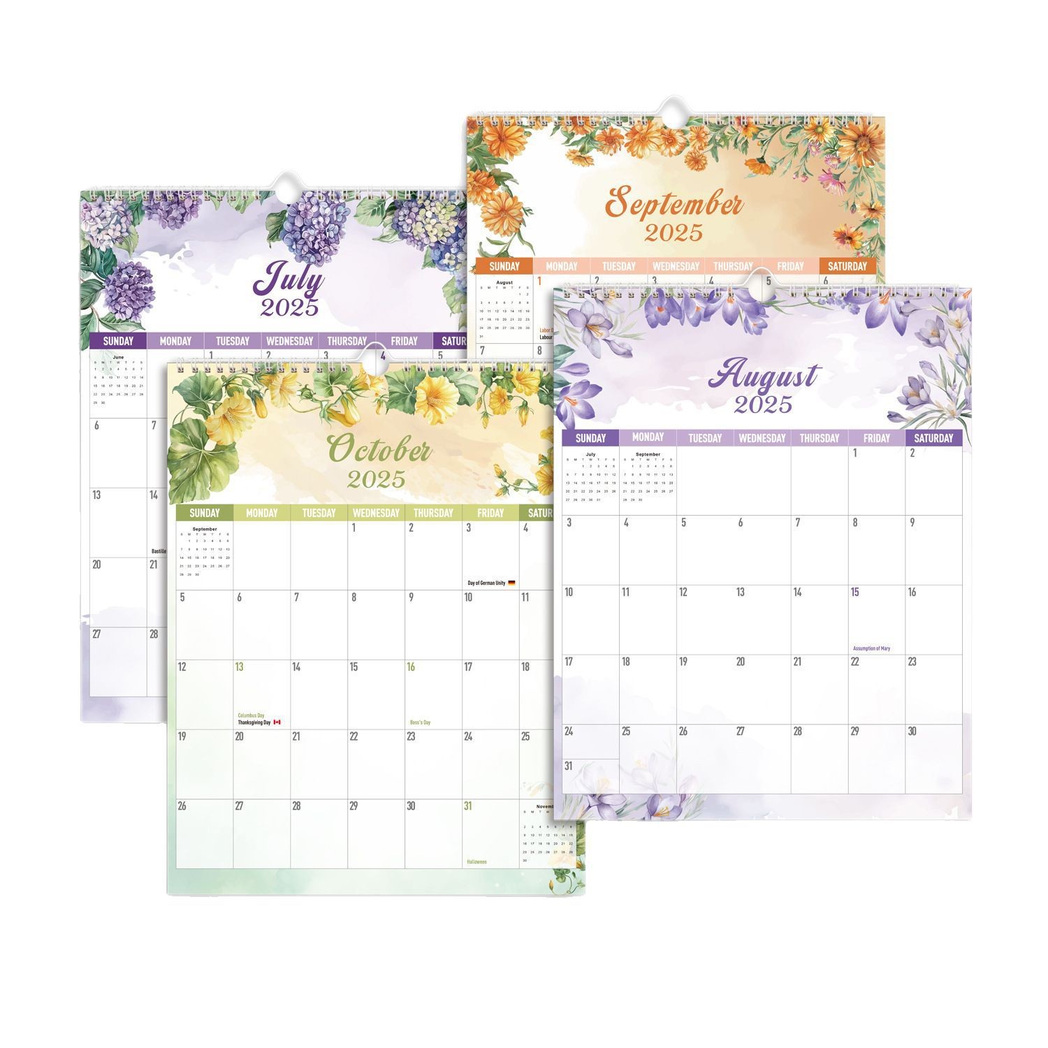 12 Photos Custom Wall Calendars Spiral Binding For Corporate Gifts