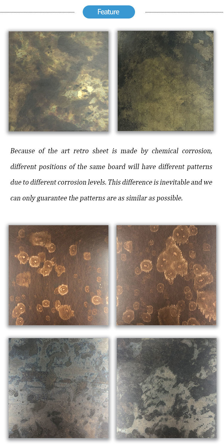 1m JIS Antique Stainless Steel Sheet Bronze Finish 304 316 Copper Brass Bronze Color