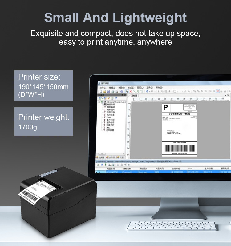 3 inch desktop bill printer POS thermal receipt printer with auto cutter