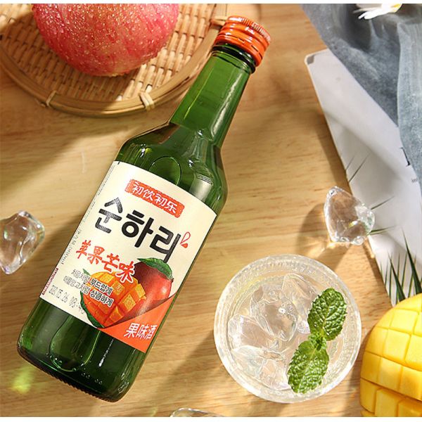 Copperplate Paper Korean Shochu Wine Bottle Sticker Packaging Label