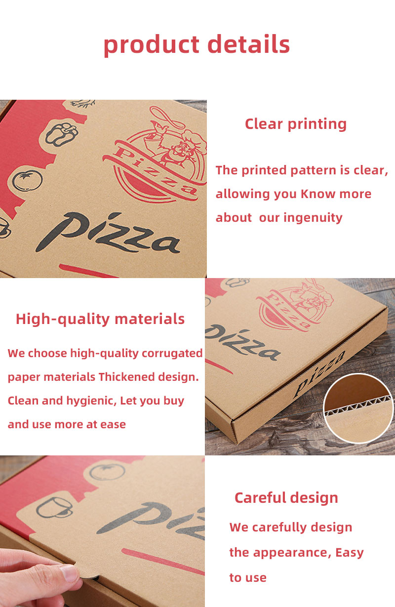 ODM Reusable Empty 18x18 Pizza Box Corrugated Paper Silkscreen print
