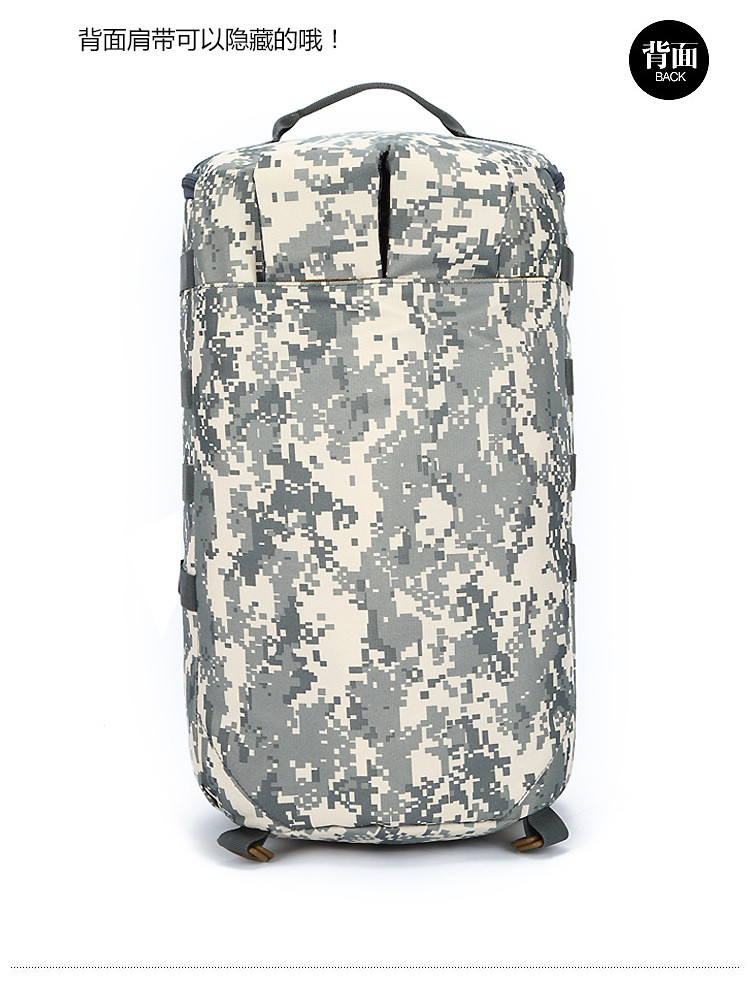 CAMO DOUBLE SHOULDER BUCKET BAG LARGE CAPACITY OUTDOOR CAMO BACKPACK SINGLE SHOULDER CROSSBODY TRAVEL BACKPACK HANDBAG