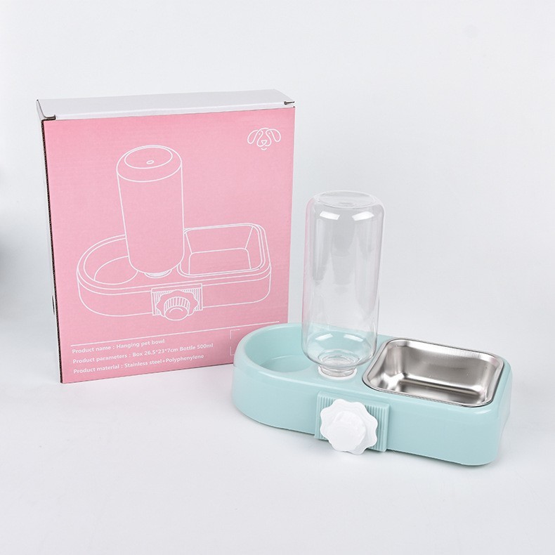 Automatic Water Refill Pet Hanging Bowl Amazon Hanging Automatic Water Refill Dog Cat Double Bowl
