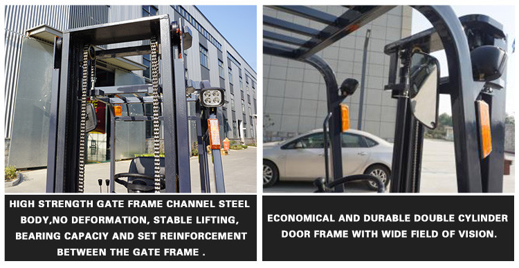 CE 2000kg Adjustable Four Wheel Manual Battery Operated Forklift