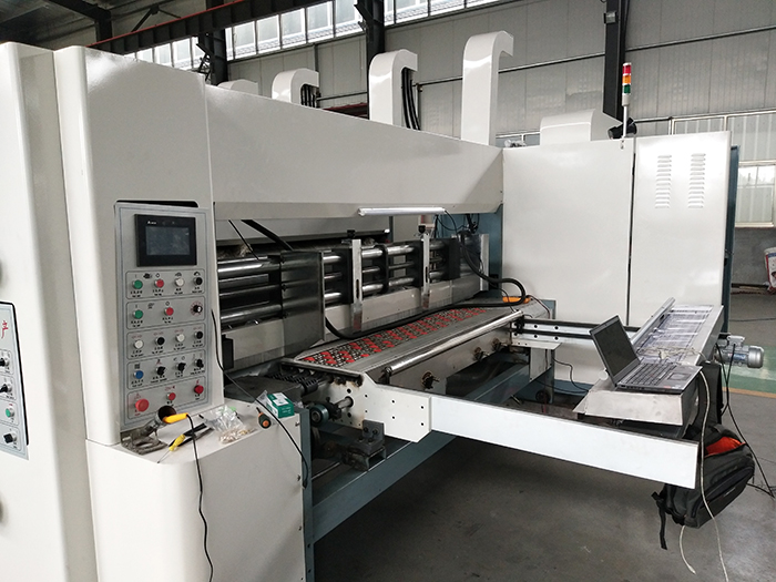 Lead Edge Feeding 4 Color Flexo Printer Slotter Die Cutter Machine