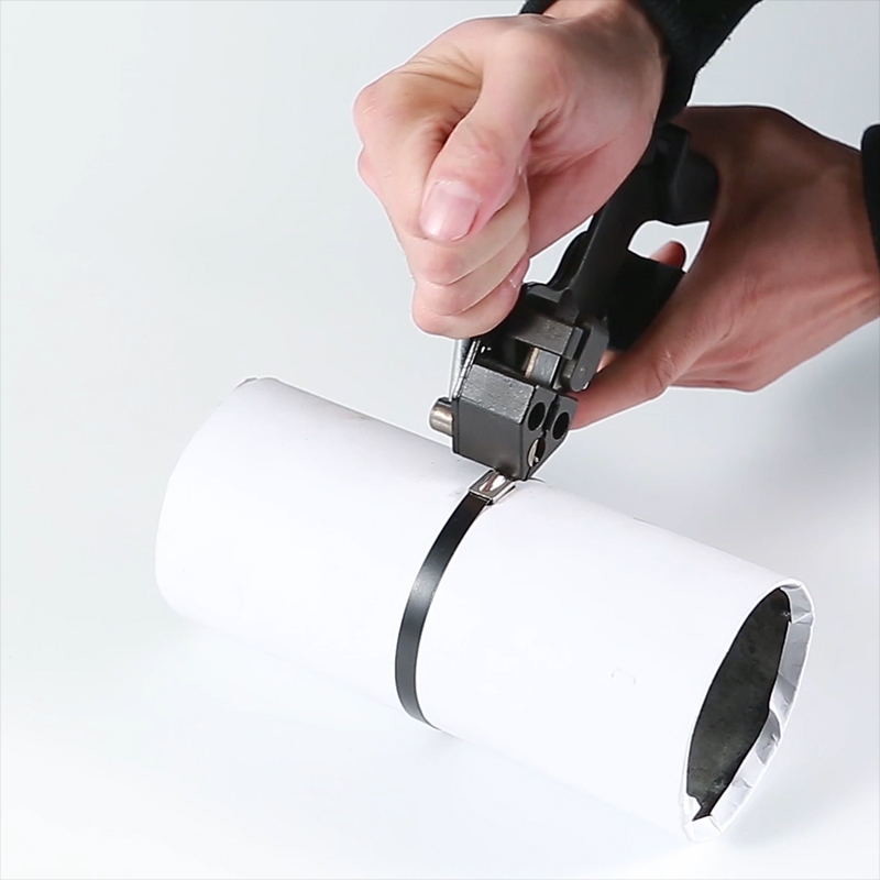 LQG Stainless Steel Cable Tie Tool Metal Zip Tie Clamp For Tighten And Cutting